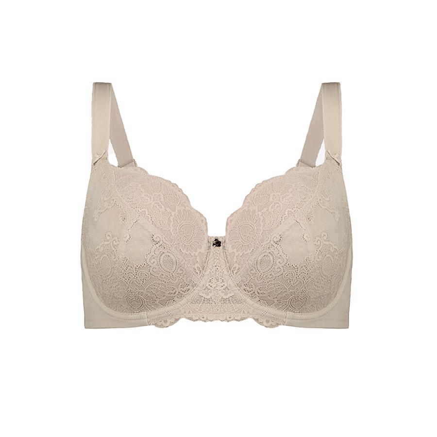 Baroque Lace Full Cup Bra - Café Latte