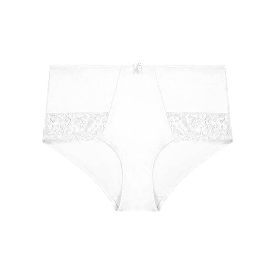 Dahlia Lace Midi Short Brief - Snow White