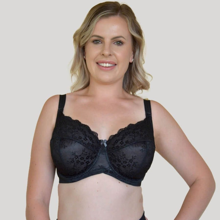 Women's Full Figure Perfects Australia Dahlia Lace Underwire Push