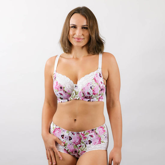 Geo Lace Full Cup Bra - Sorbet