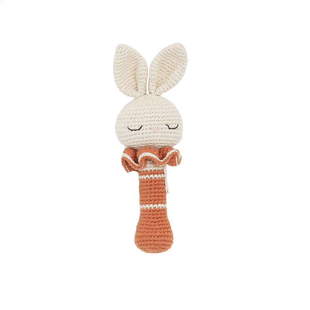 Bunny Rattle | terracotta with bell