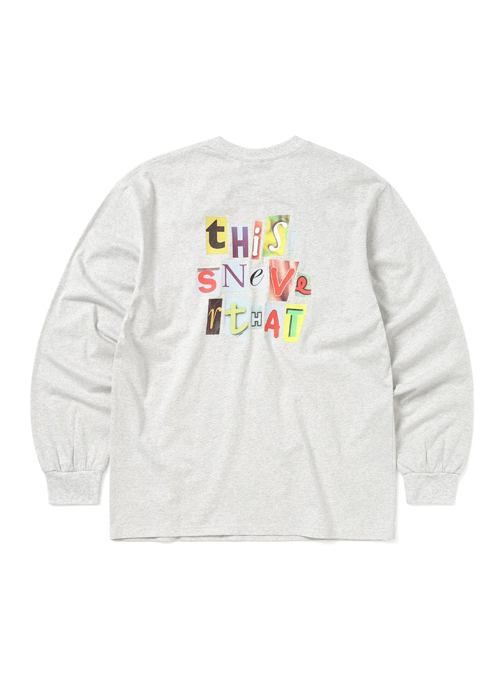 Cutout Letters L/S Tee Oatmeal