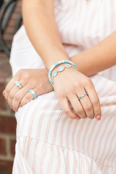 Blue gemstone bracelets