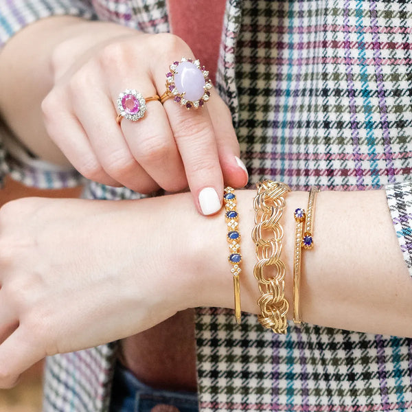 antique jewelry color stones and gold