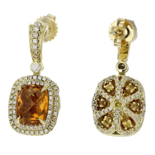 Charles Krypell yellow gemstone earrings