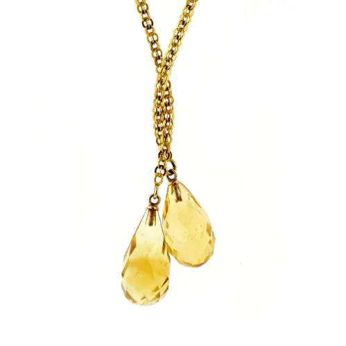 Yellow gemstone necklace