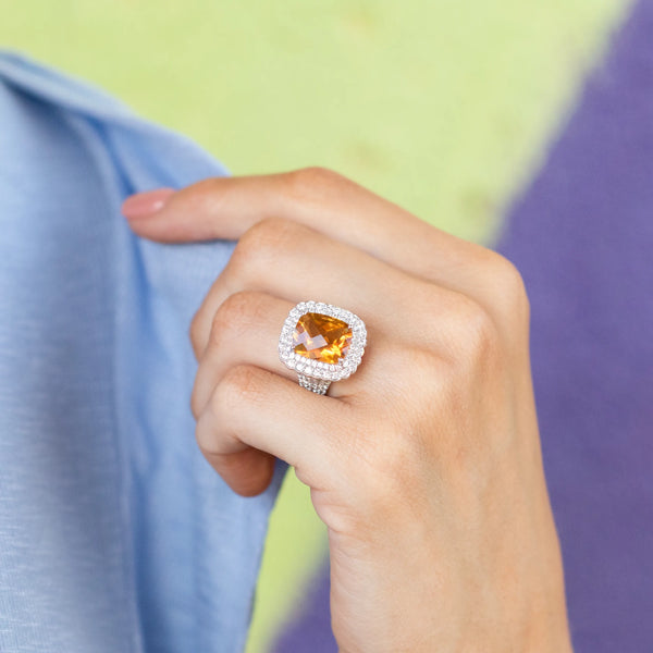 Yellow gemstone ring