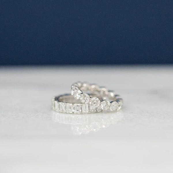 White gold diamond bands