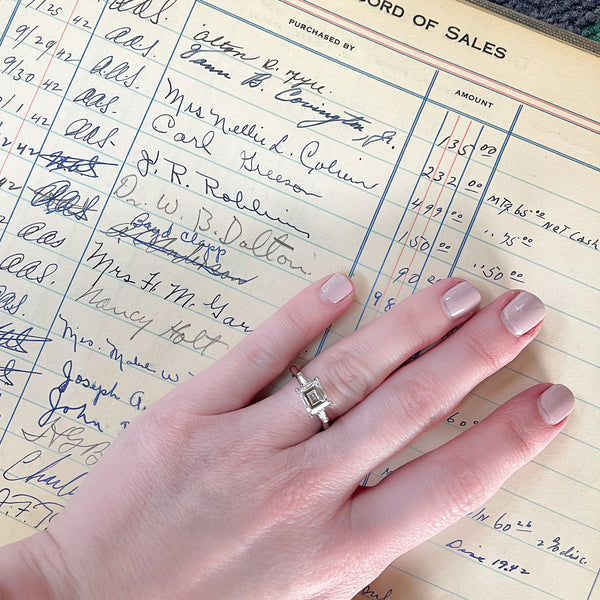 Diamond ring on sales papers