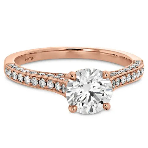 Hearts on fire rose gold ring