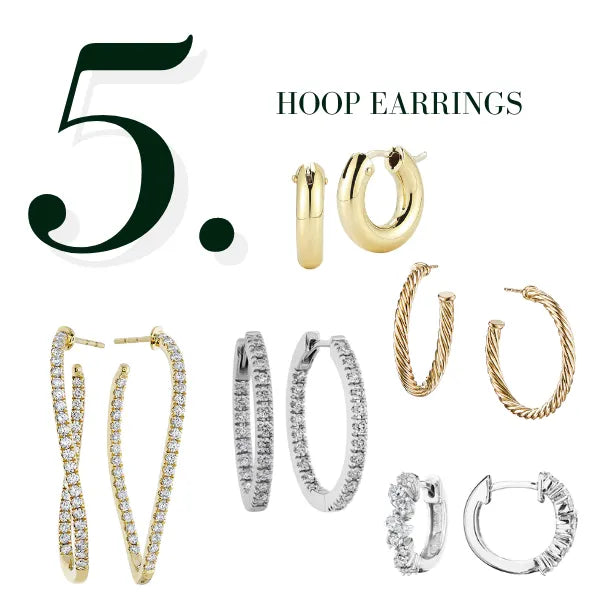 Variety of hoop earrings