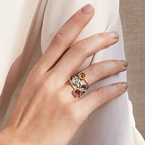 Marco Bicego color stone stackable ring