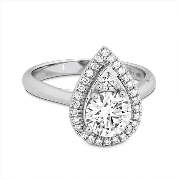 Hearts on fire pear shaped diamond ring