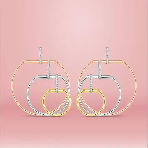 Gold and silver hoops