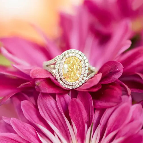 Yellow diamond ring