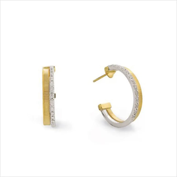 Marco Bicego gold and diamond hoops