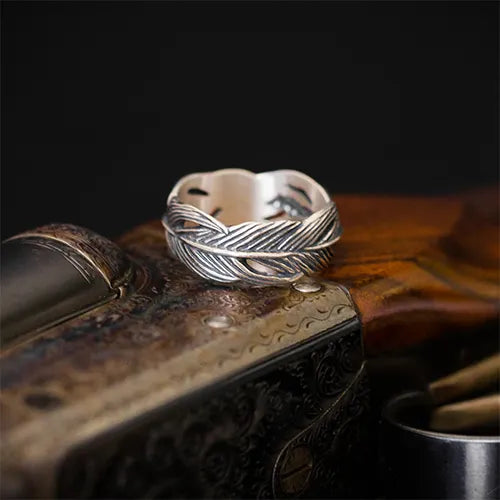 Wide feather ring