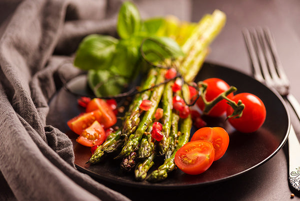 asparagus salad on a plate