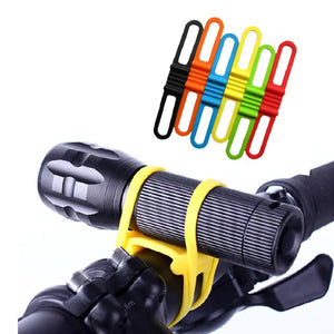 MTB Cycling Bike Bicycle Silicone Band Flash Light Flashlight Phone Strap High Strength Bike Light Fixed Tie Ribbon Mount Holder - Kenasharstyles