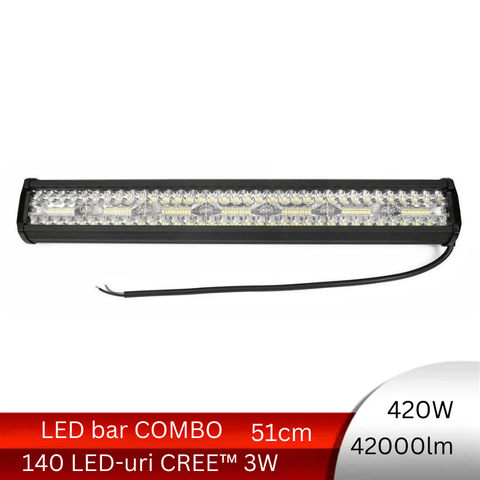 LED Bar Auto Offroad 288W/12V-24V, 24480 Lumeni, 44/112 cm, Combo Beam  12/60