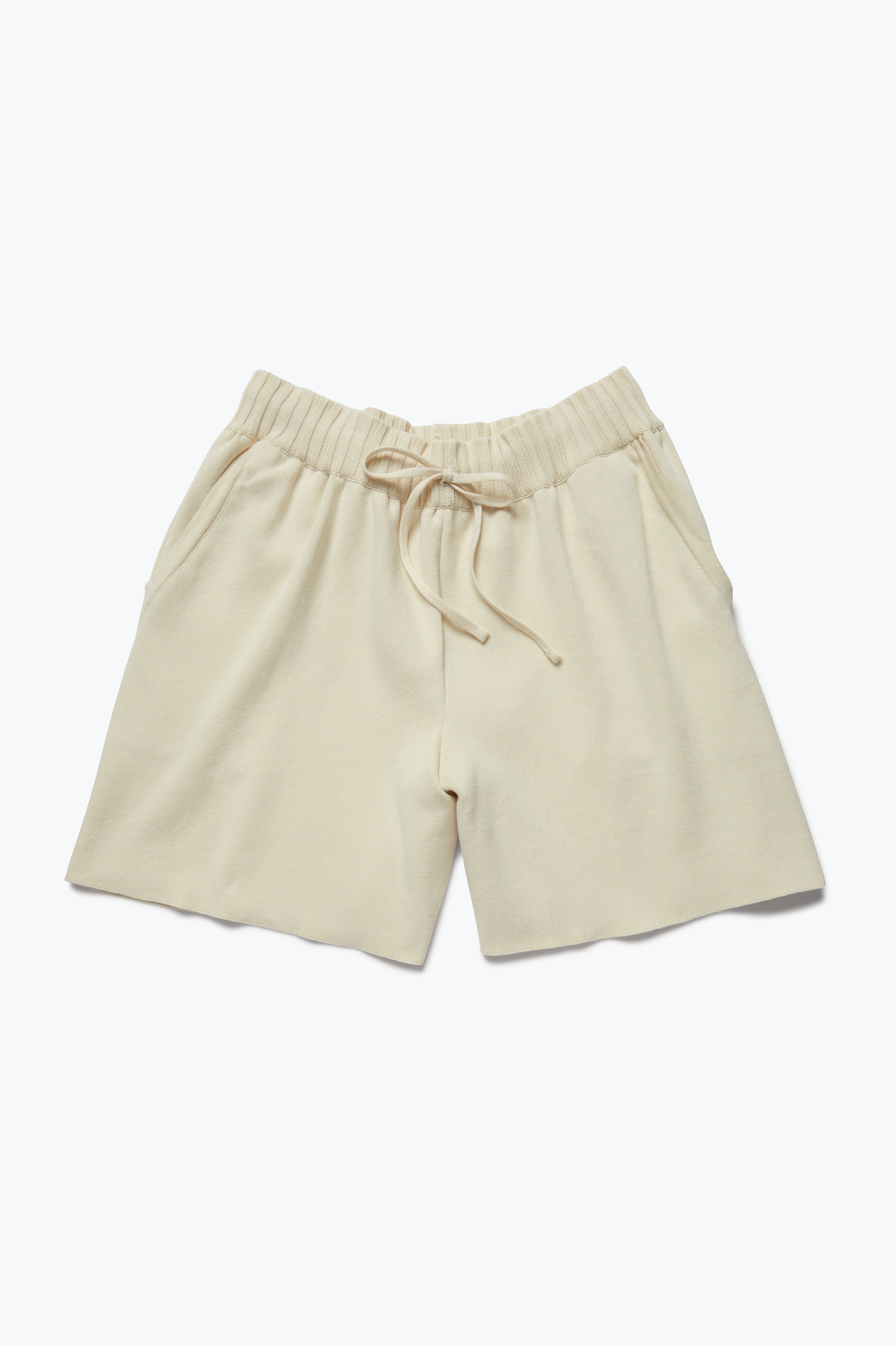 Knit Shorts (Ivory Cotton Mouliné)