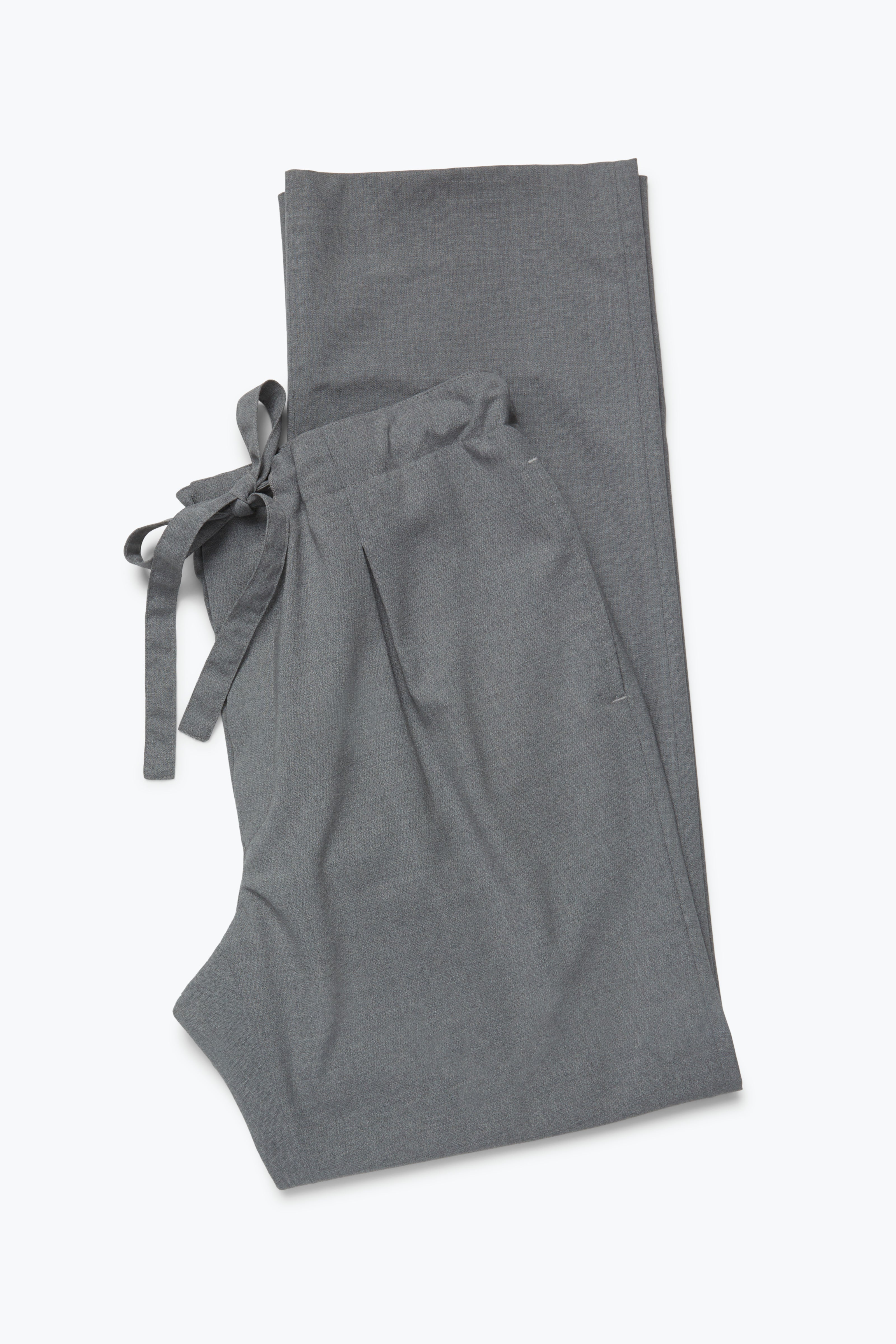 Drawstring Trouser (Mid-Grey 3-Ply Wool)