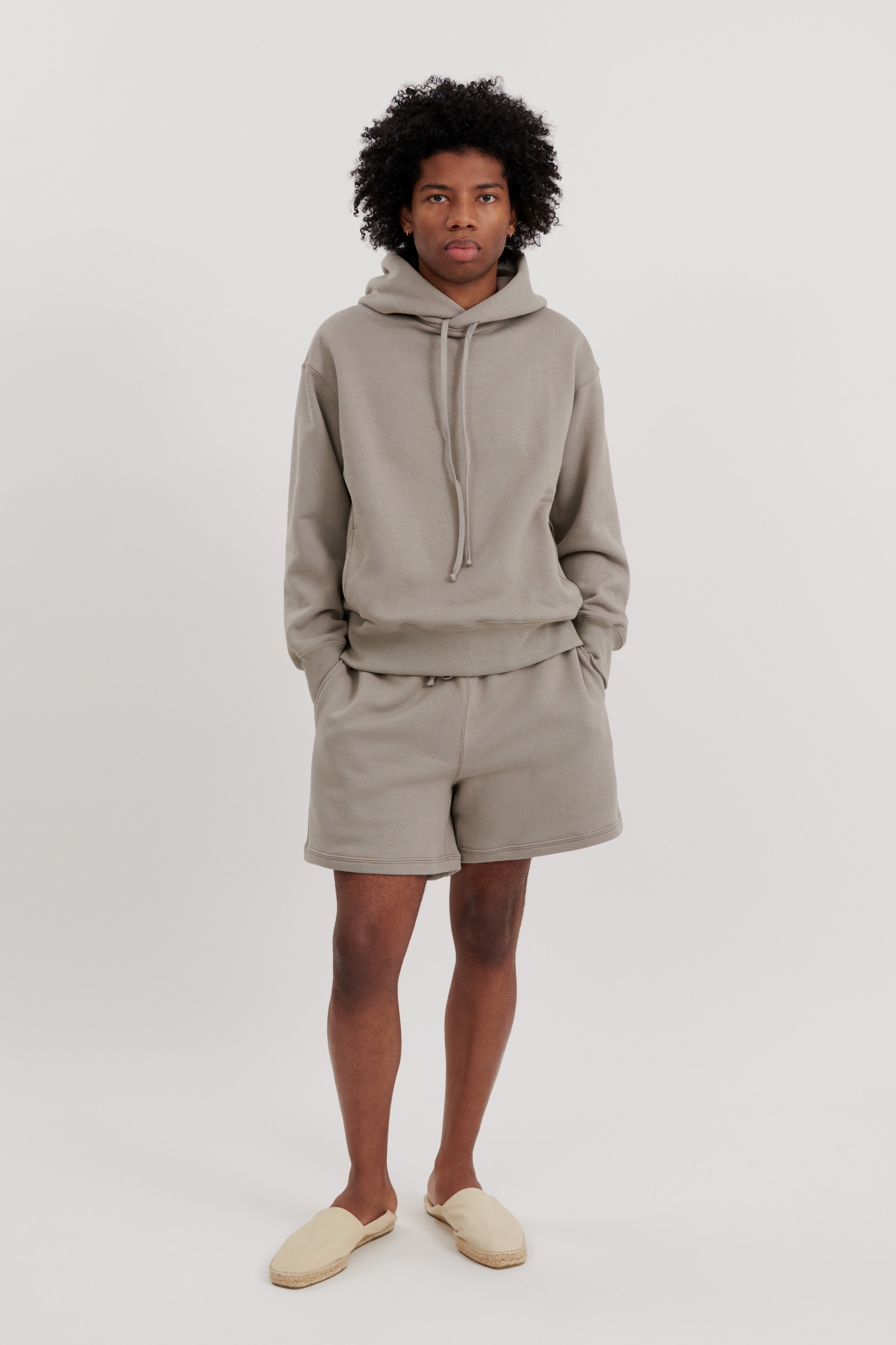 Hooded Sweatshirt (Taupe Cotton Terry)