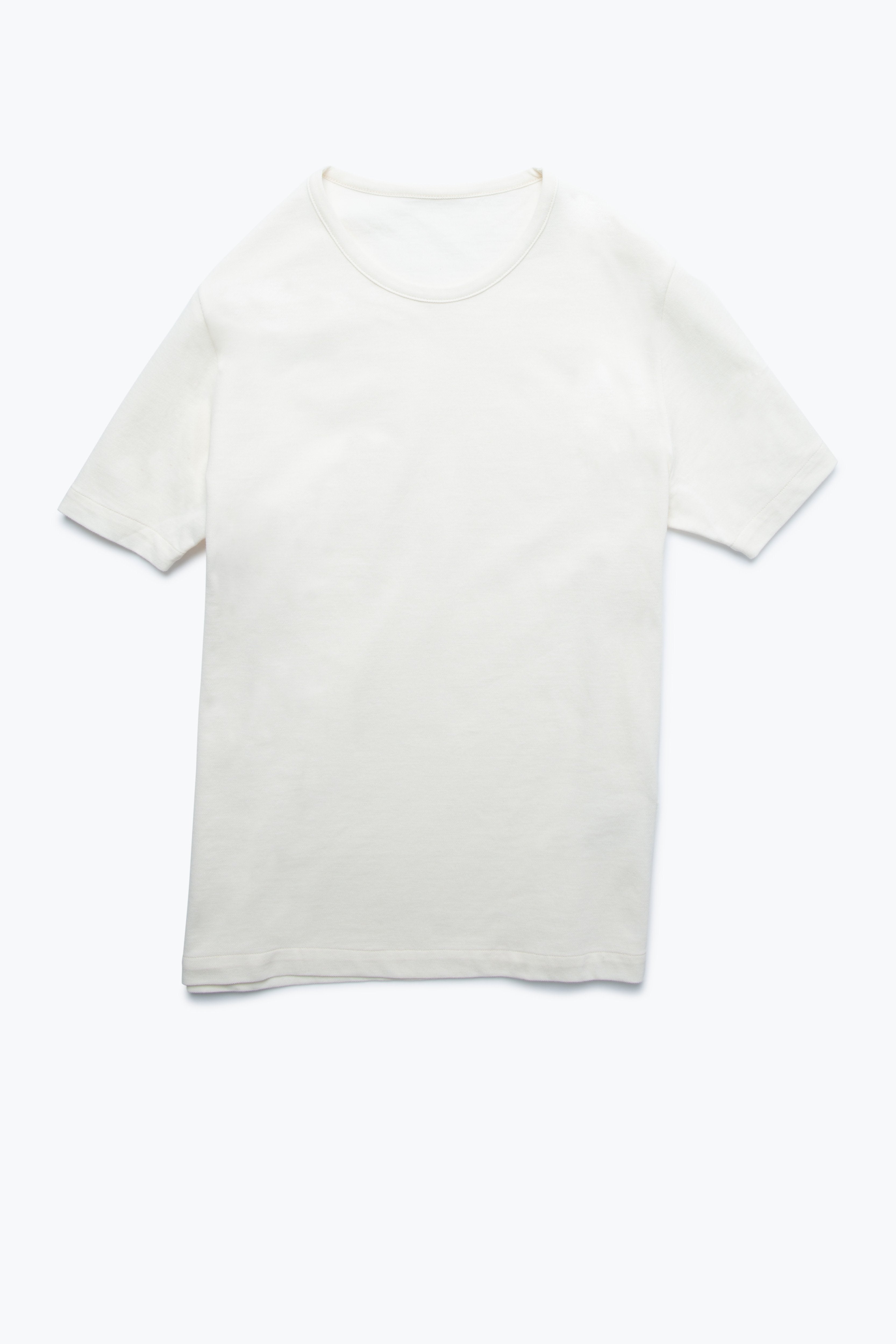 T-Shirt (Ivory Cotton Pique)