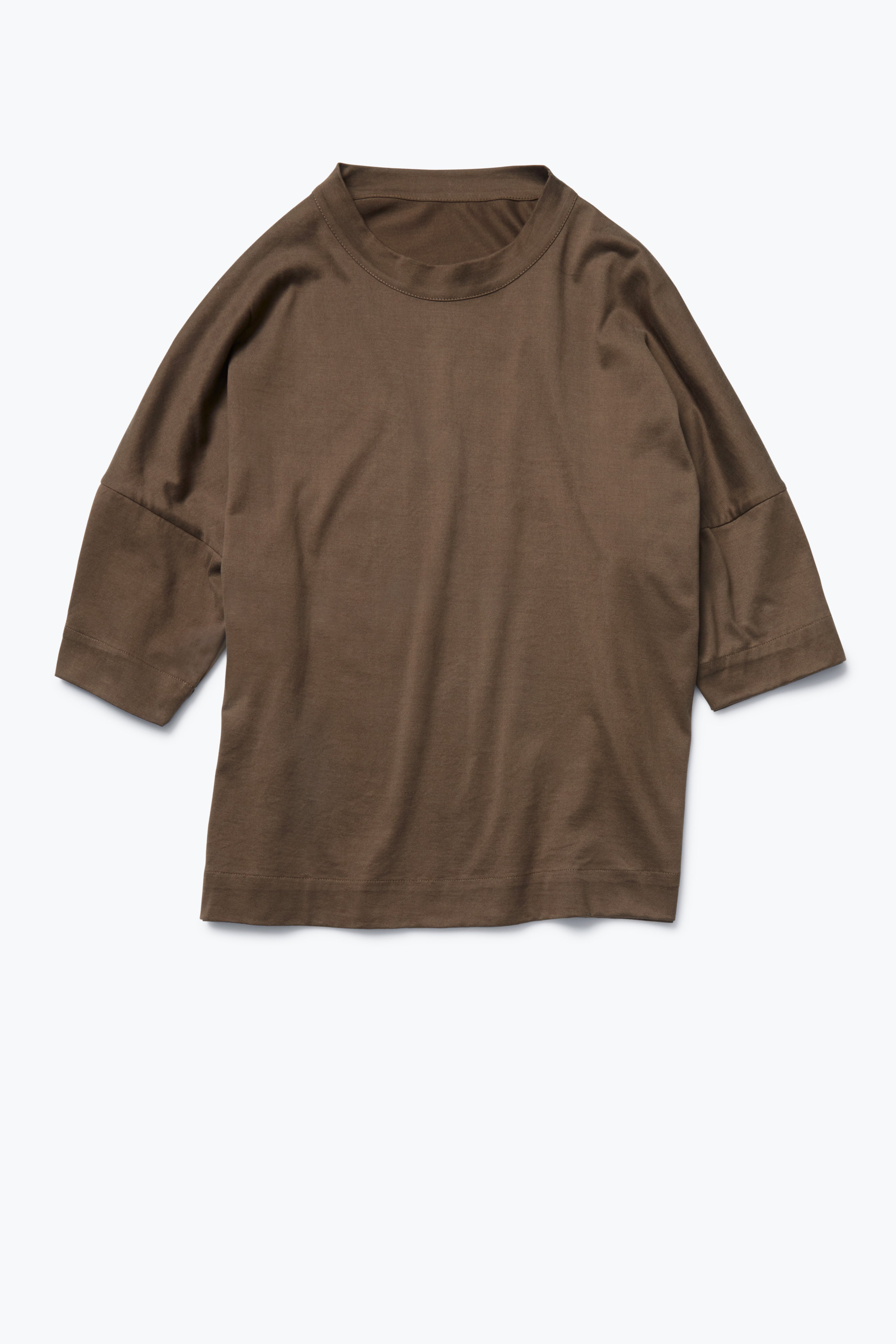 Drop Shoulder T-Shirt (Chestnut Fine Twist Jersey)