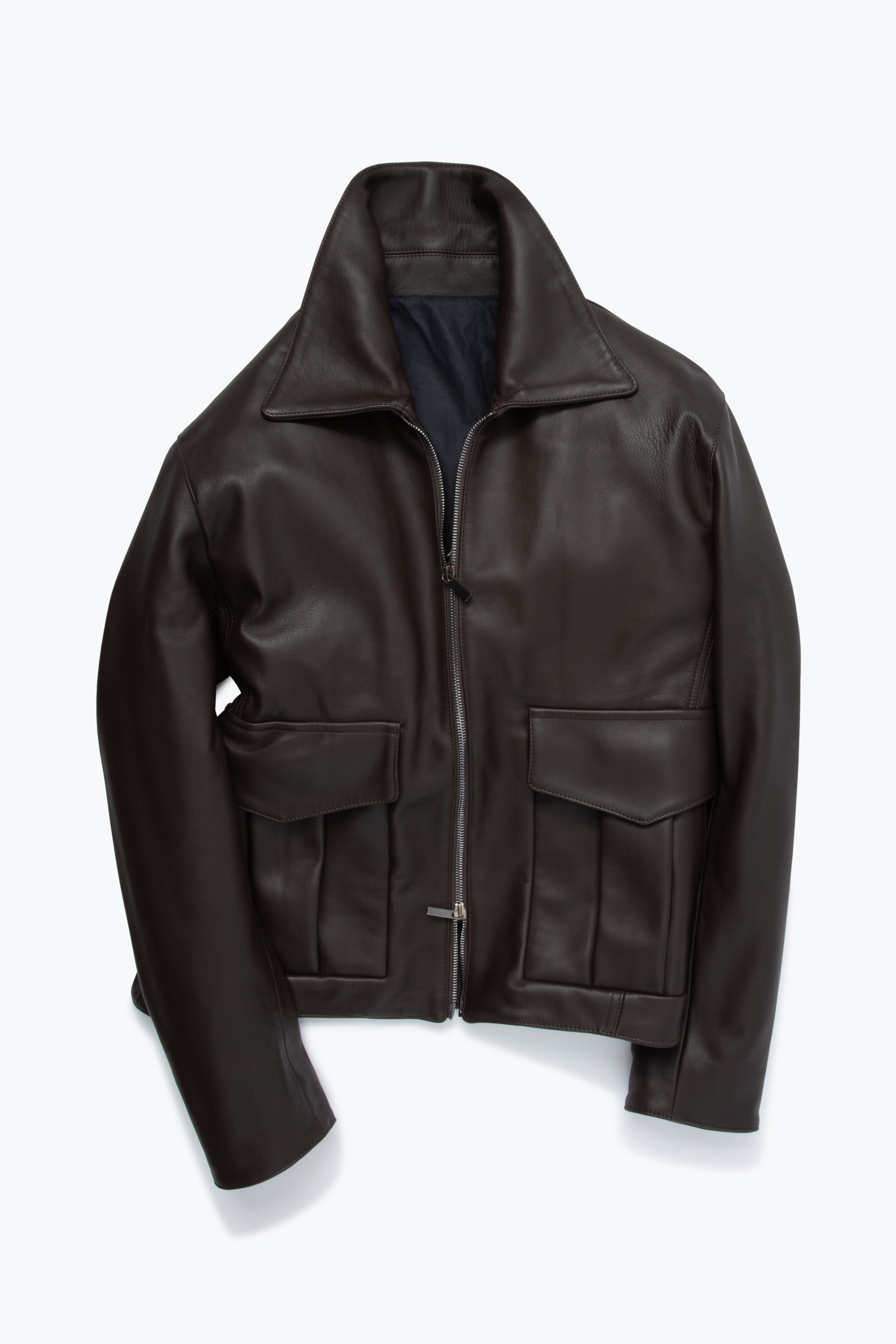 MTO - Flight Jacket (Brown Plong  Leather)