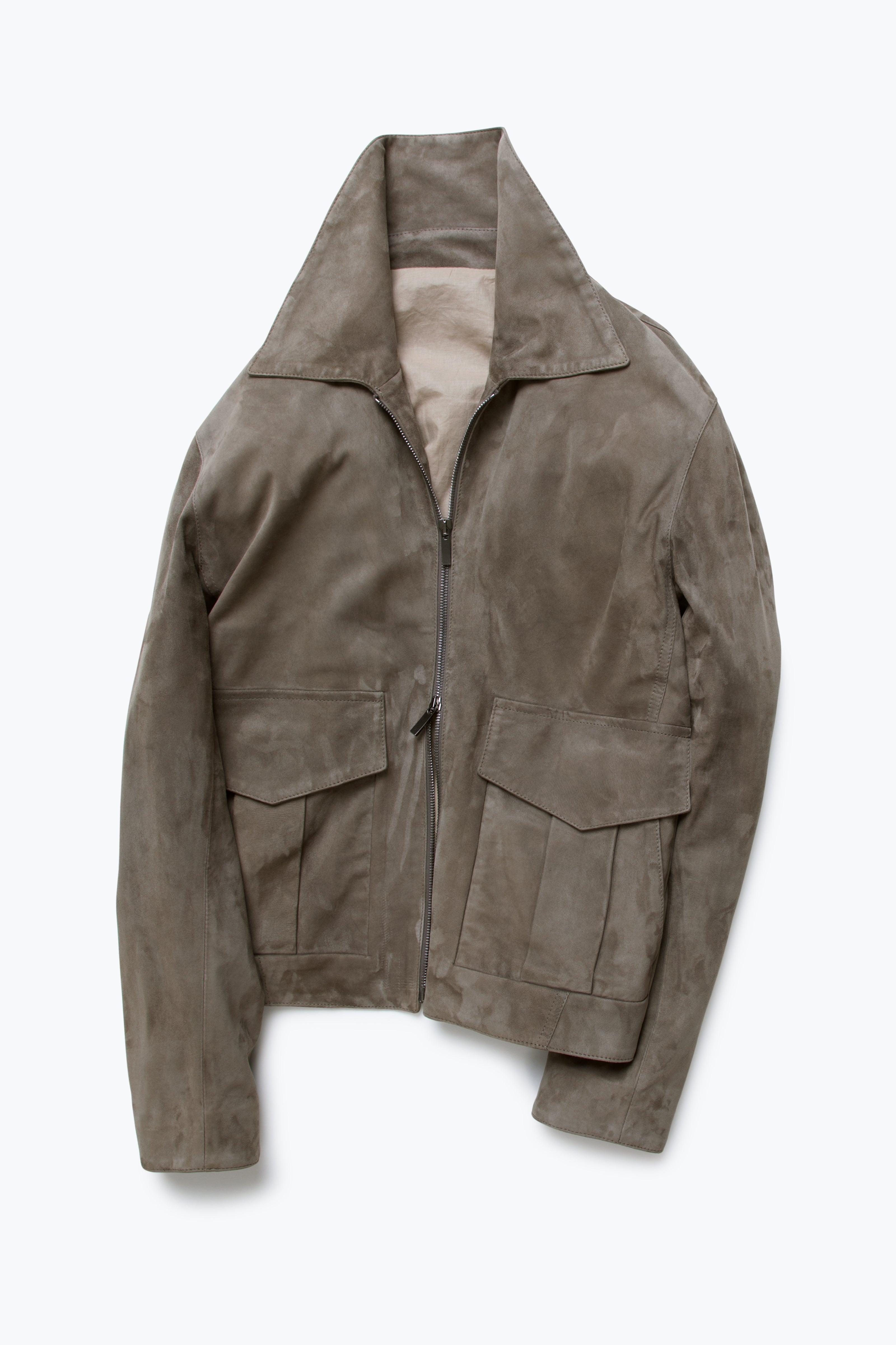 Flight Jacket (Taupe Lamb Suede)