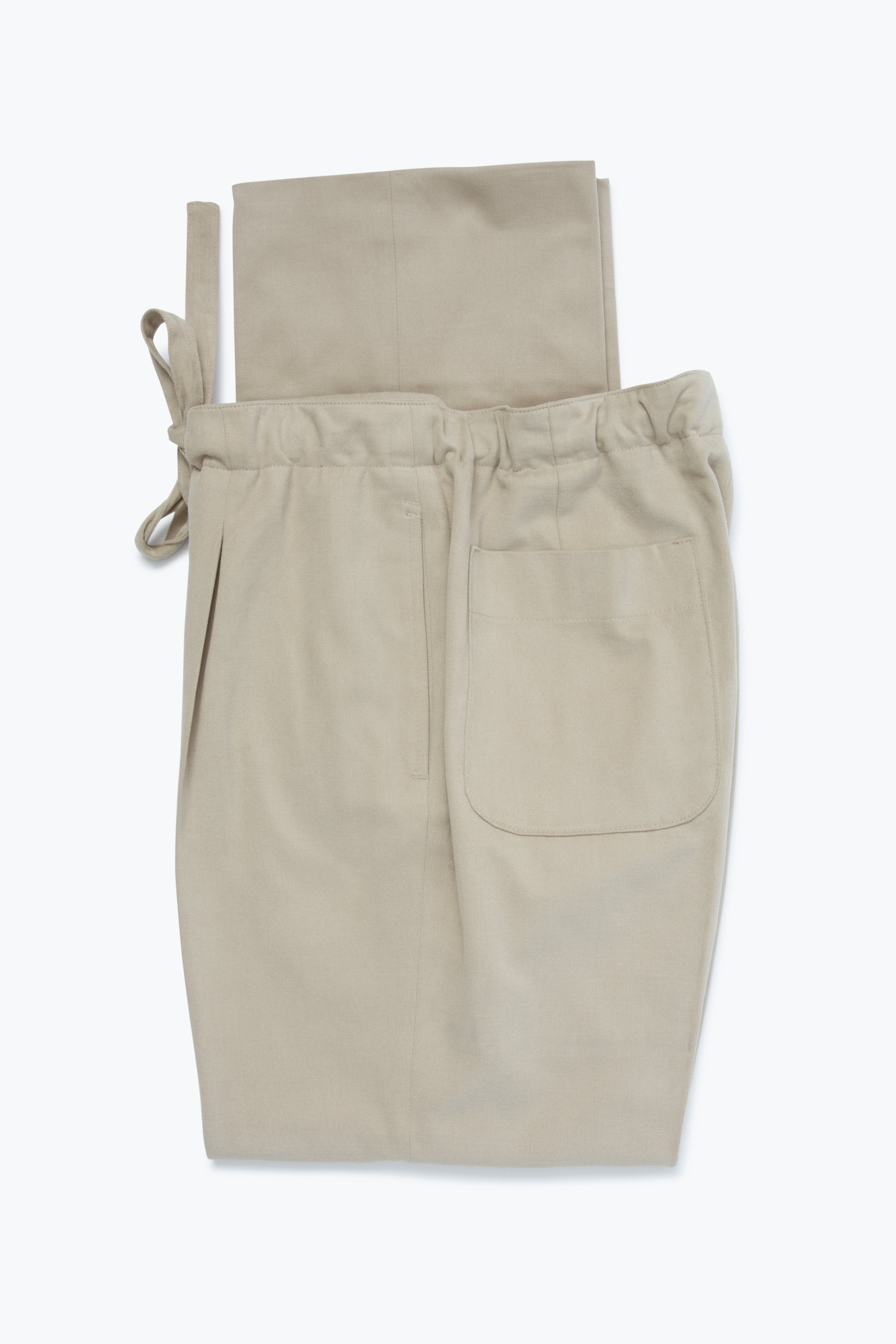 MTO - Drawstring Trousers (Sand Peached Cotton)