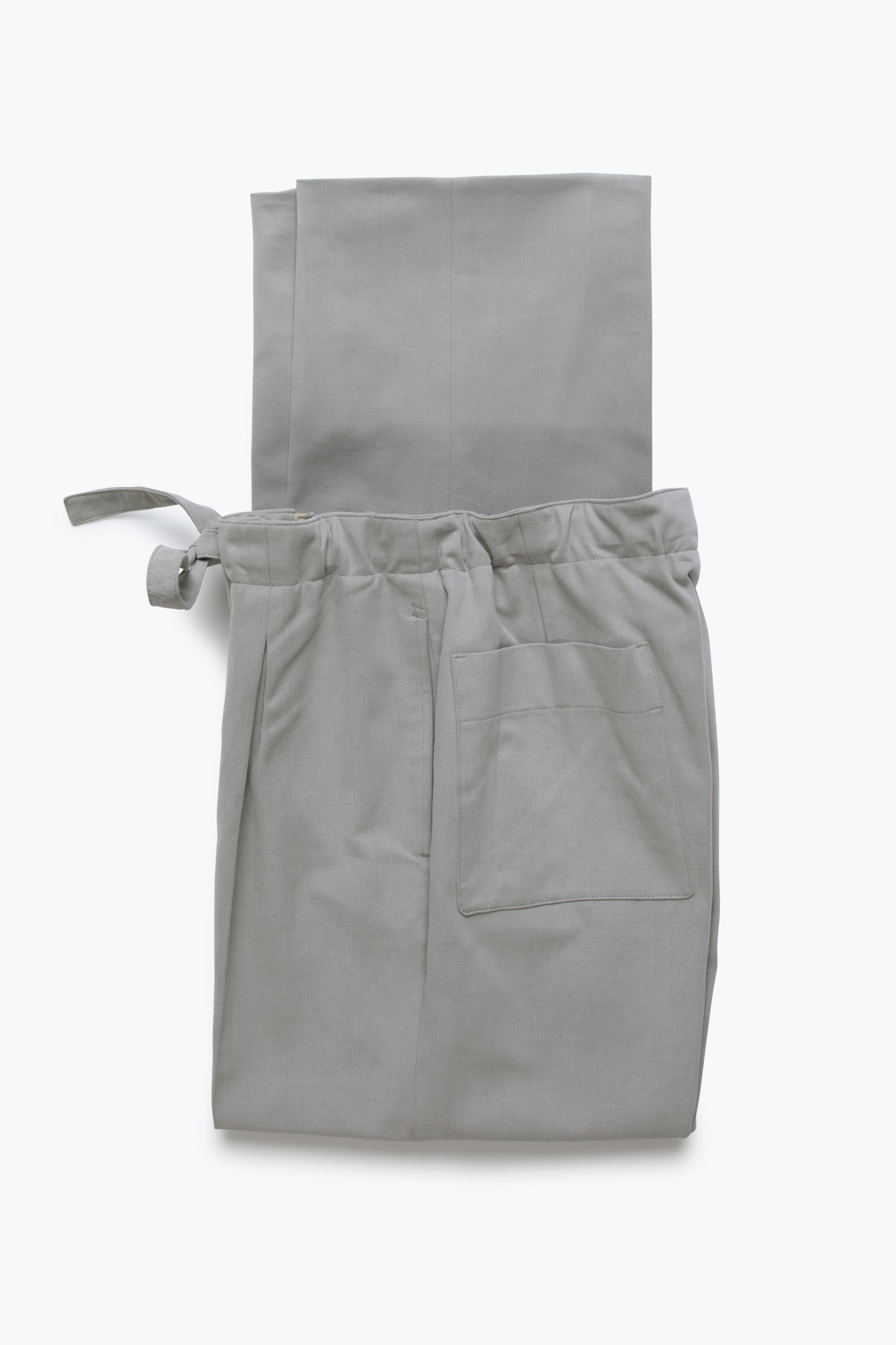 MTO - Drawstring Trousers (Stone Peached Cotton)