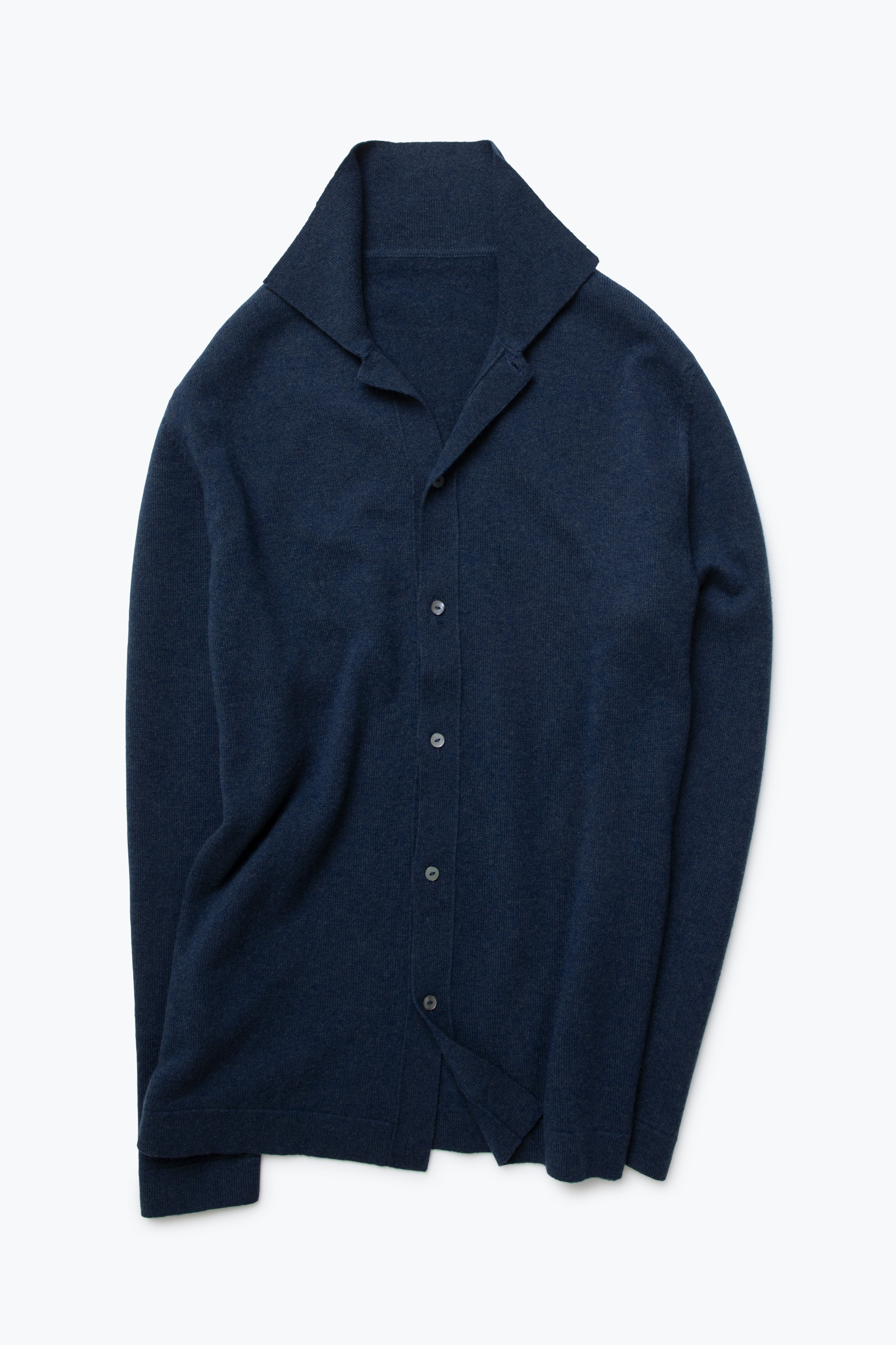 MTO - Knit Shirt (Dark Indigo Cashmere)