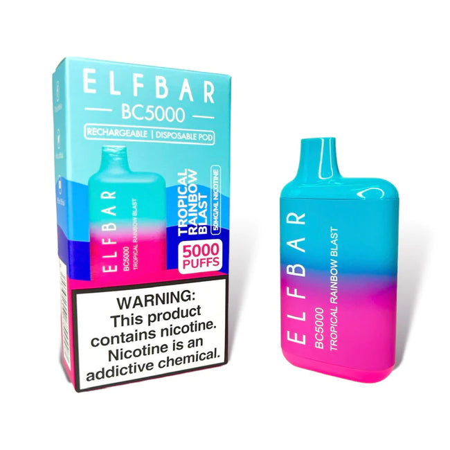 ELF BAR BC5000 5000 Puffs Disposable Vape 13ML Tropical Rainbow Blast Elf Bar price