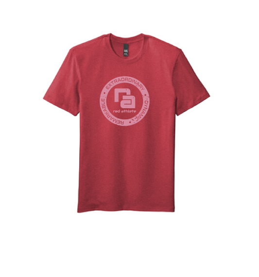 Red Athlete Heathered Grey Flex T Shirt