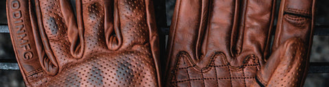 Odin mfg waxed brown leather gloves