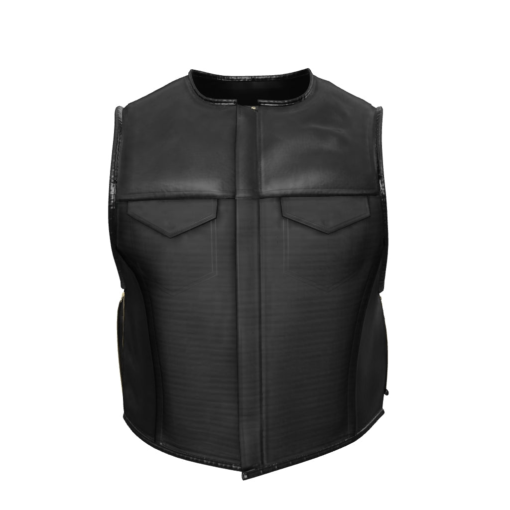 Standard Issue Motorcycle Vest - Leather – Odin Mfg