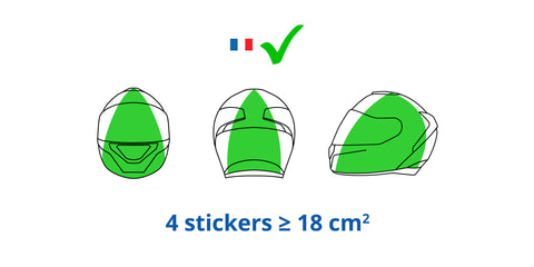 Sticker réfléchissant casque moto logo BMW V2 - 3M™ par VFLUO 🇫🇷