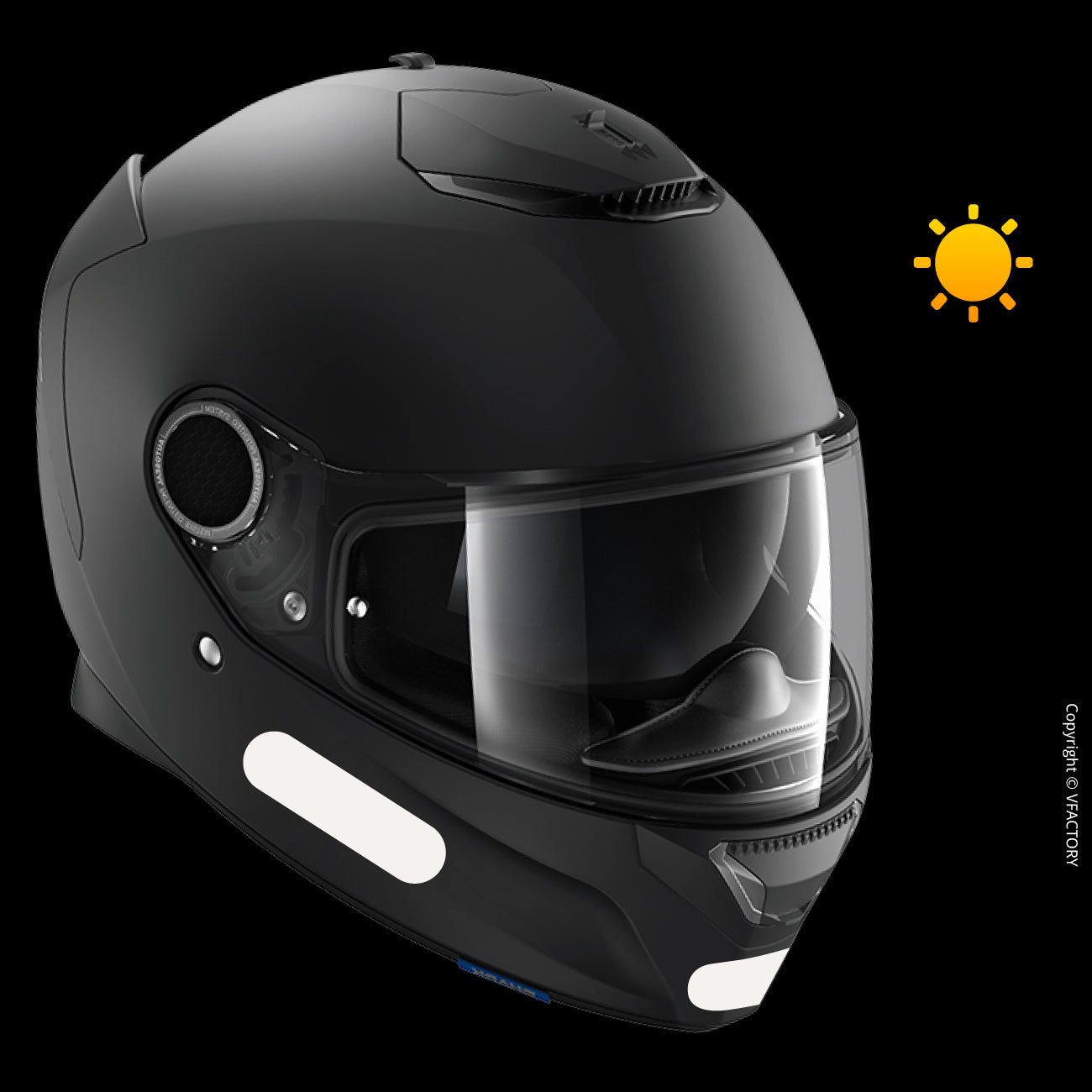 Autocollant & Sticker Réfléchissant Casque Moto – VFLUO