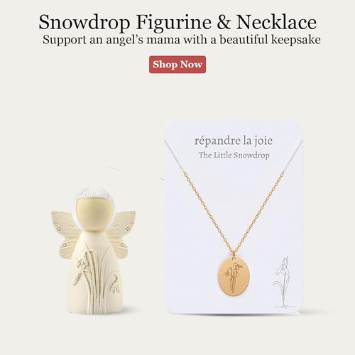 miscarriage gift - angel figurine and necklace