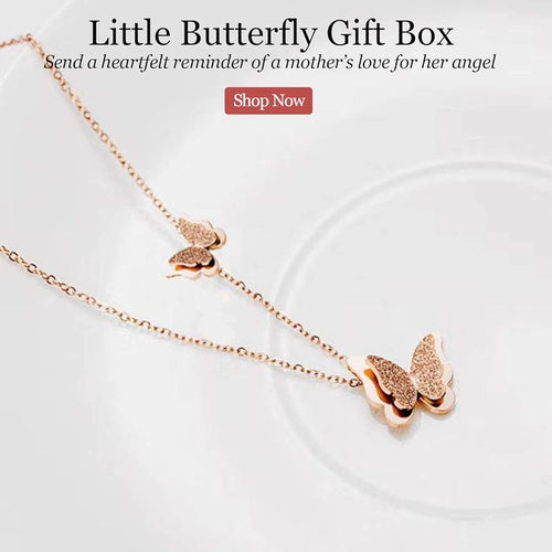 miscarriage gift - baby and mama butterfly miscarriage necklace