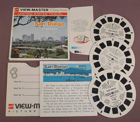 GAF View Master - A Step Into The Universe 10 Reel Set & Space Flight Log