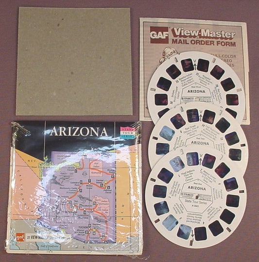 View-Master Set Of 3 Reels, Historic St. Augustine Florida, U.S. Travel,  Famous Cities Series, A 981, A981, With The Packet Sleeve Booklet & Mail