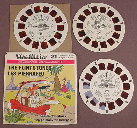 3D Viewer Reels flintstones - the great gazoo - viewmaster - 3 reel