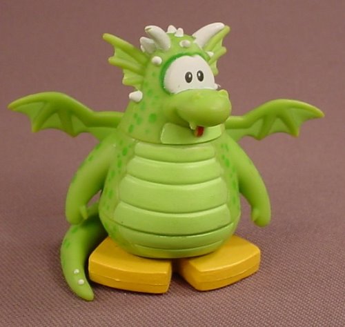 Disney Club Penguin Green Dragon PVC Figure – Ron's Rescued Treasures