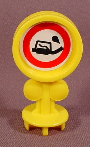Fisher Price Flip Track Round Yellow Sign On Post, Gas Station & Sl