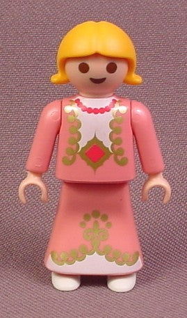 Playmobil Princess w/ blue & pink dress & apple - Figure