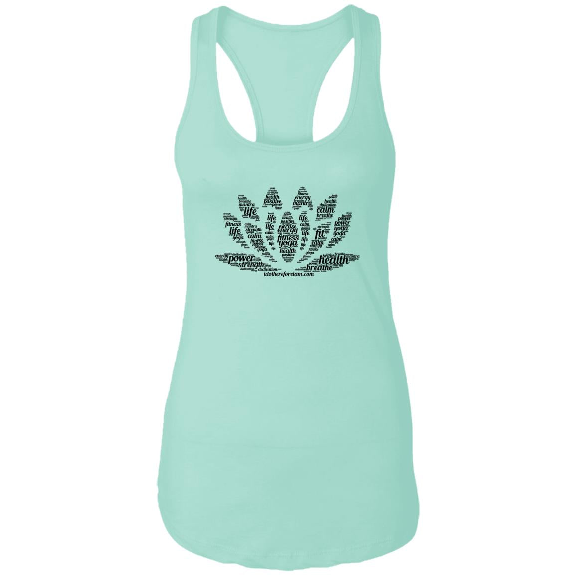 Yoga Lotus Flower Ladies Racerback Tank