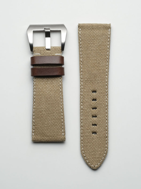 Black Leather Strap with Leather Woven Through - 3/4 inch (19mm